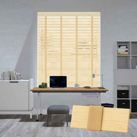 Paulownia houten jaloezie - Natuurlijk