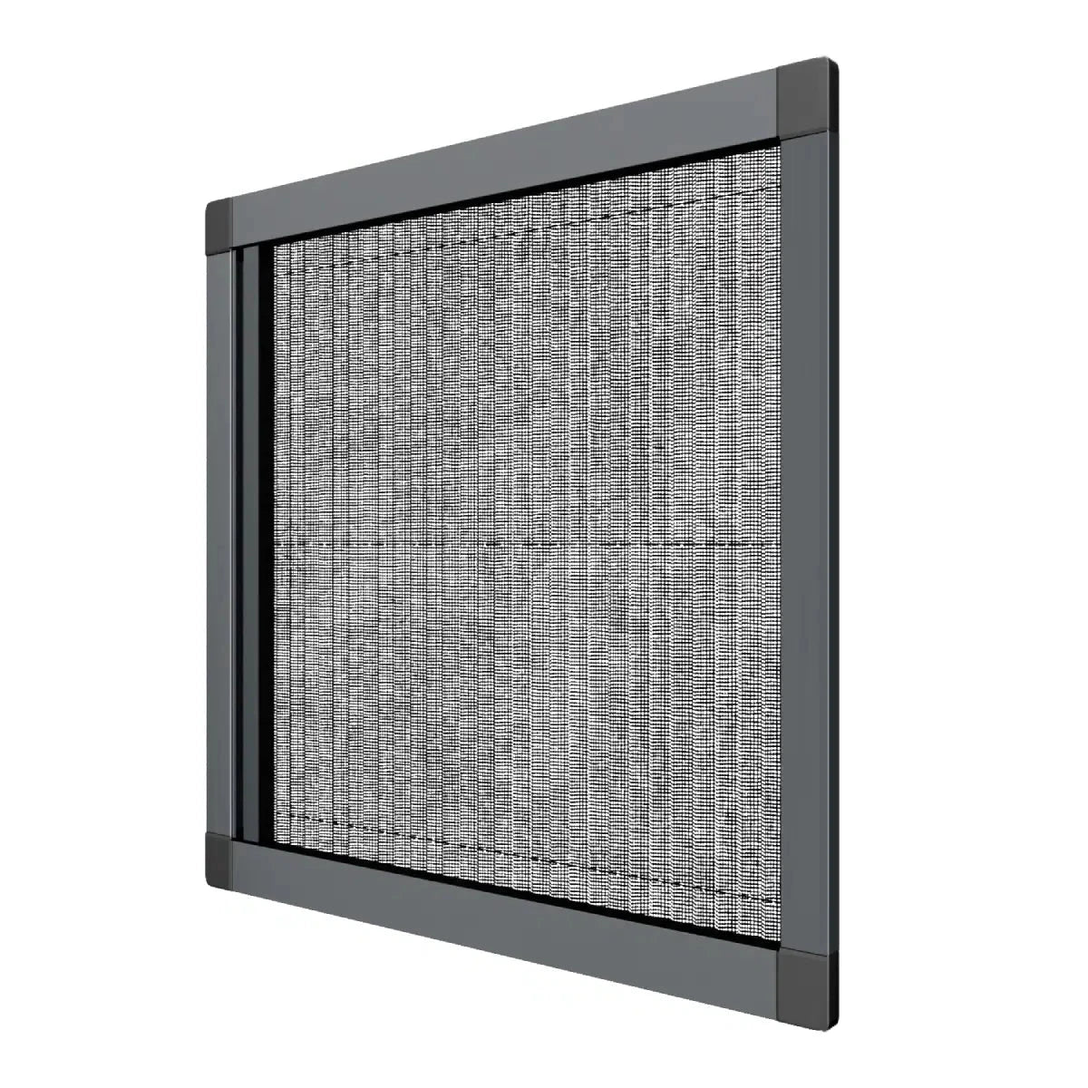 Plissé raamhor met fijn gaas en antraciet aluminium frame