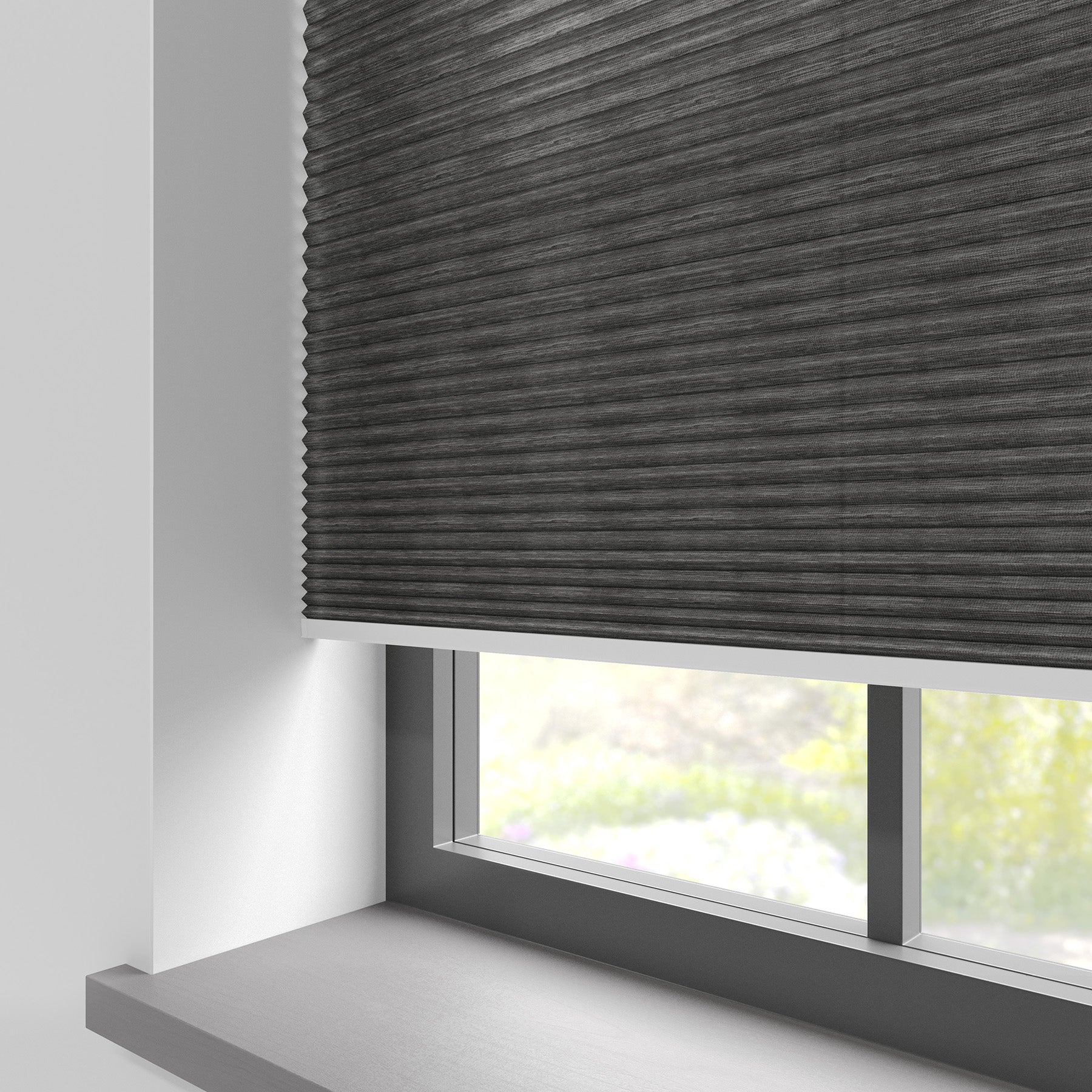 Honingraat Plisségordijn lichtdoorlatend - Style zwart