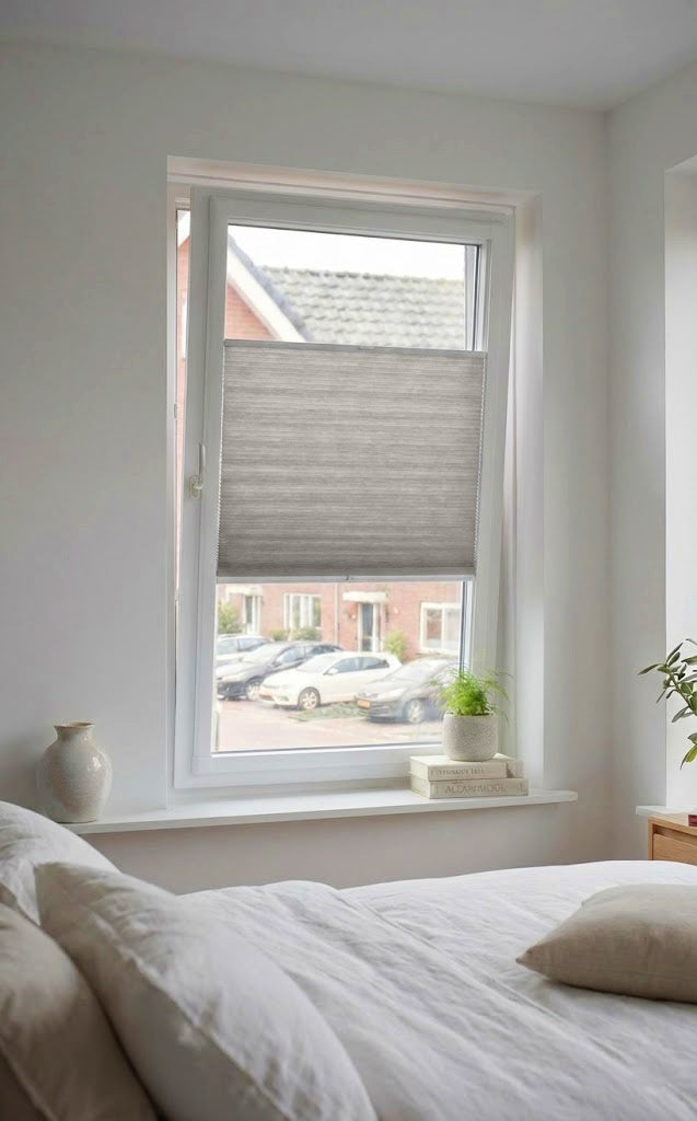 Easy Click Plisségordijn lichtdoorlatend - Prime taupe