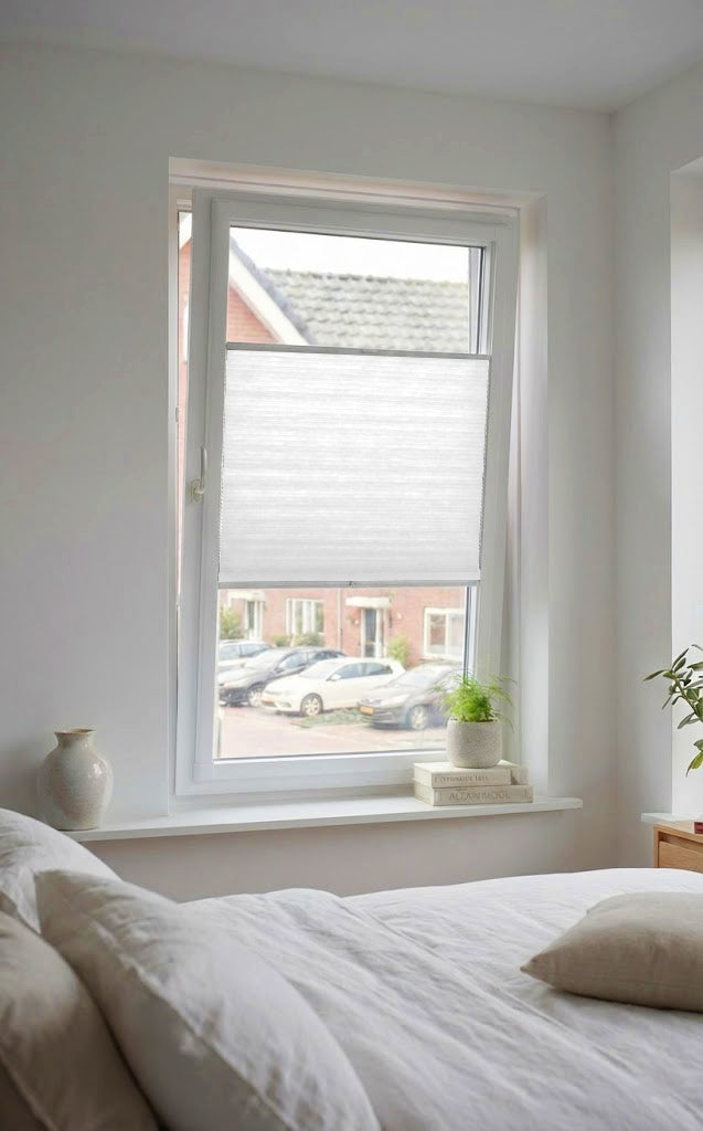 Easy Click Plisségordijn lichtdoorlatend - Prime wit