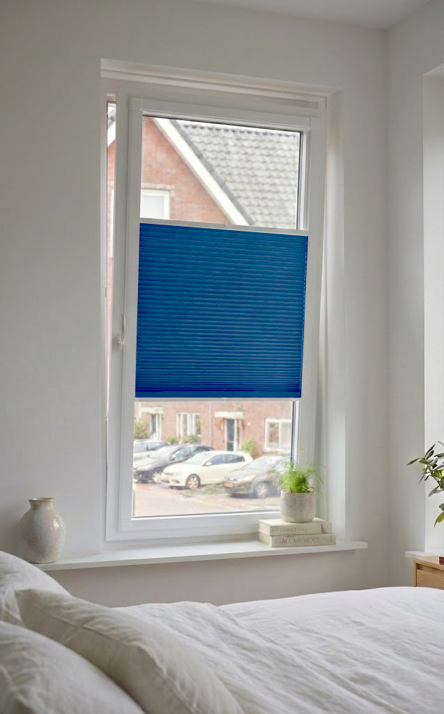 Easy click Plisségordijn verduisterend - Pure blauw