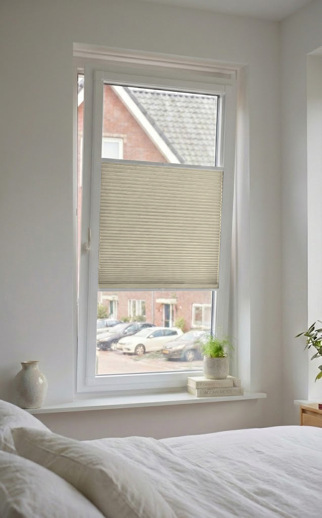 Easy Click Plisségordijn verduisterend - Pure crème