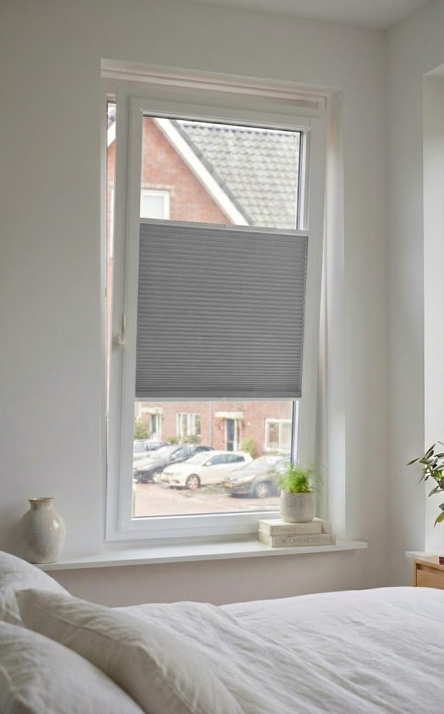 Easy Click Plisségordijn verduisterend - Pure grijs