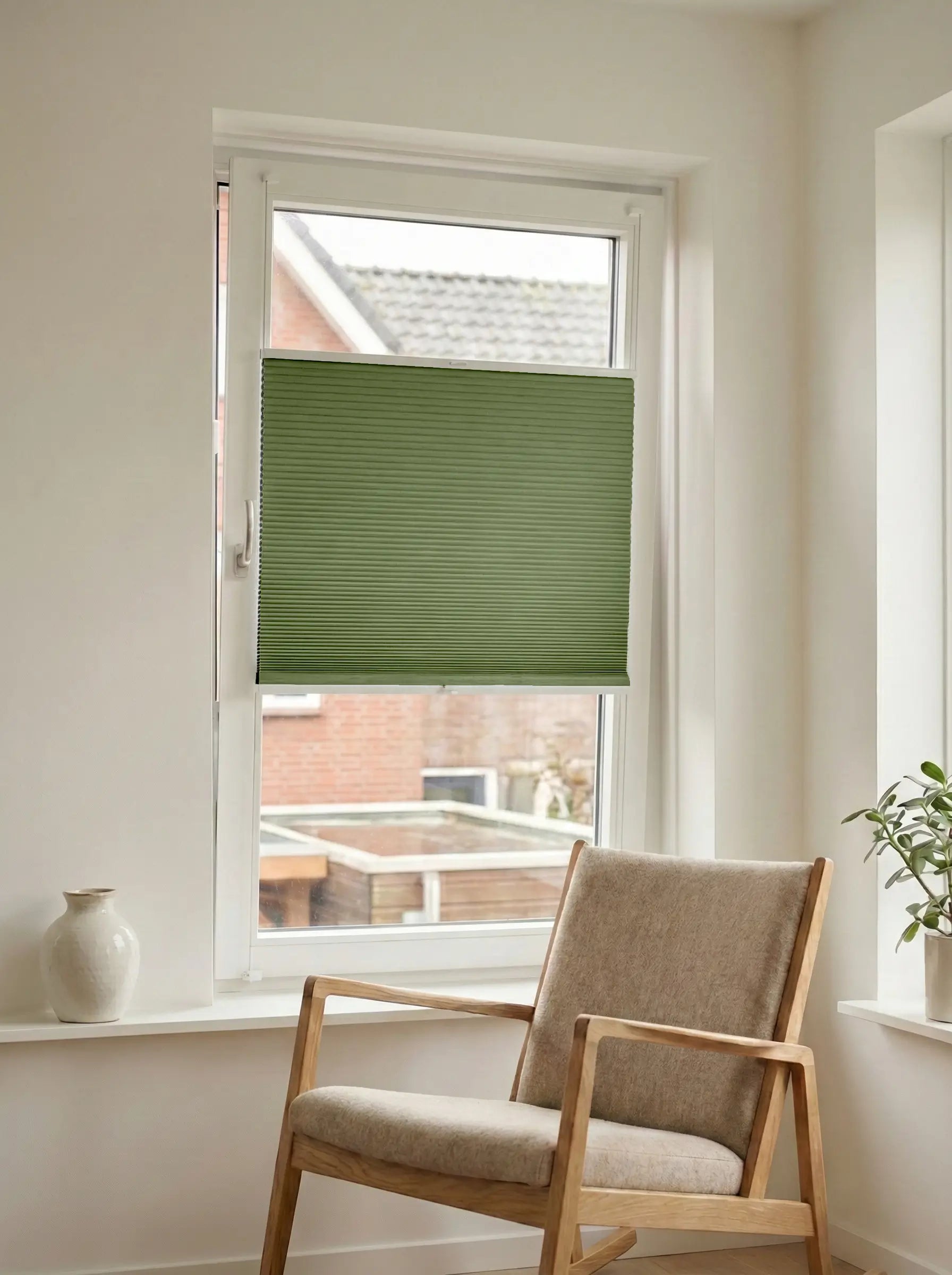 Plisségordijn draai-kiepraam verduisterend – Pure groen