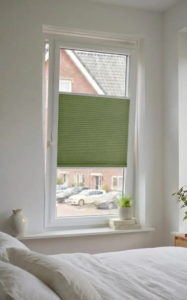 Easy click Plisségordijn verduisterend - Pure groen