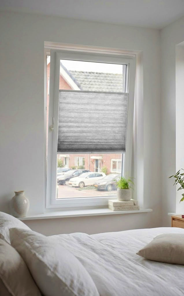 Easy Click Plisségordijn lichtdoorlatend - Pure lichtgrijs