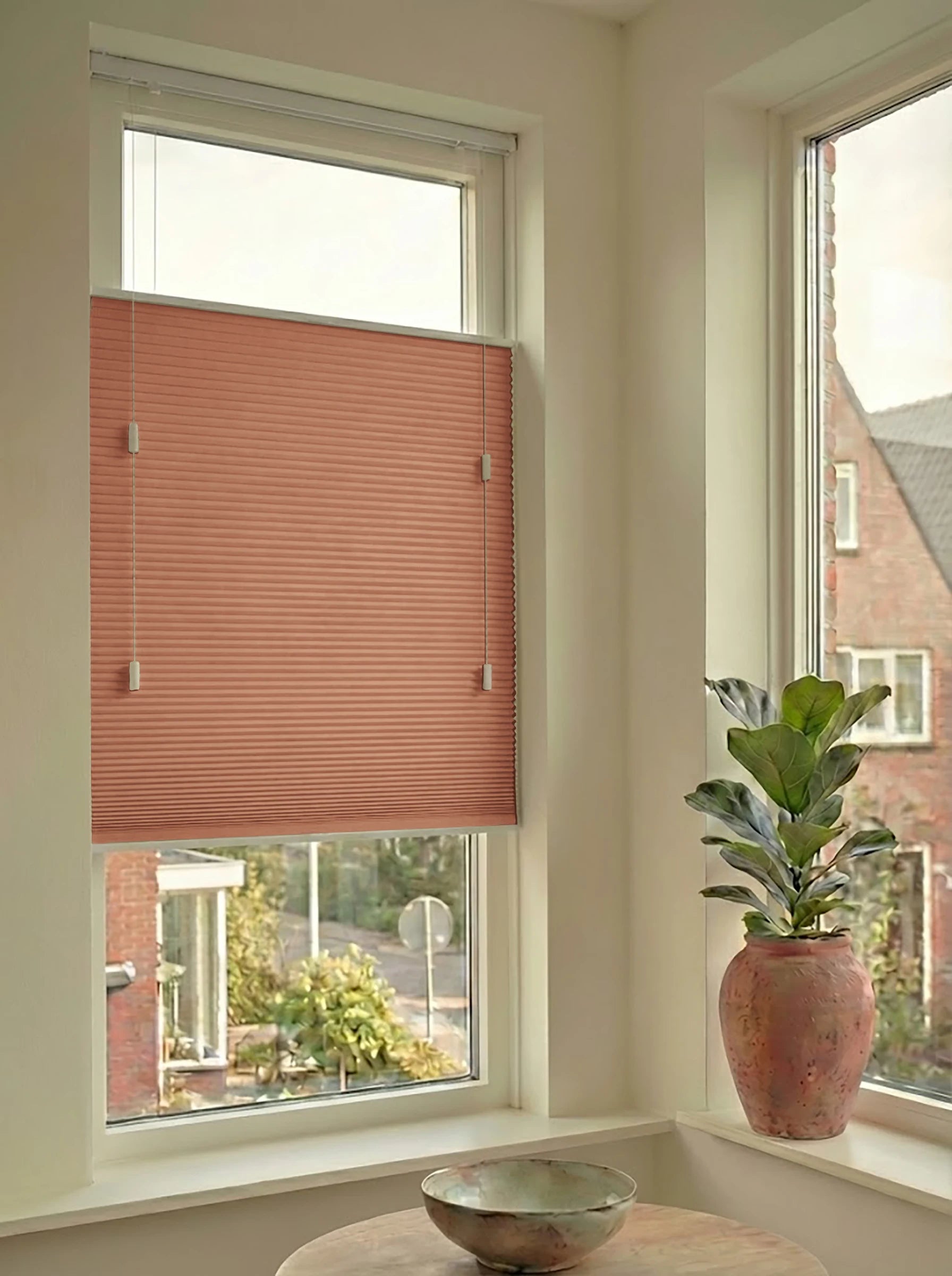 Pure oranje verduisterend plissegordijn