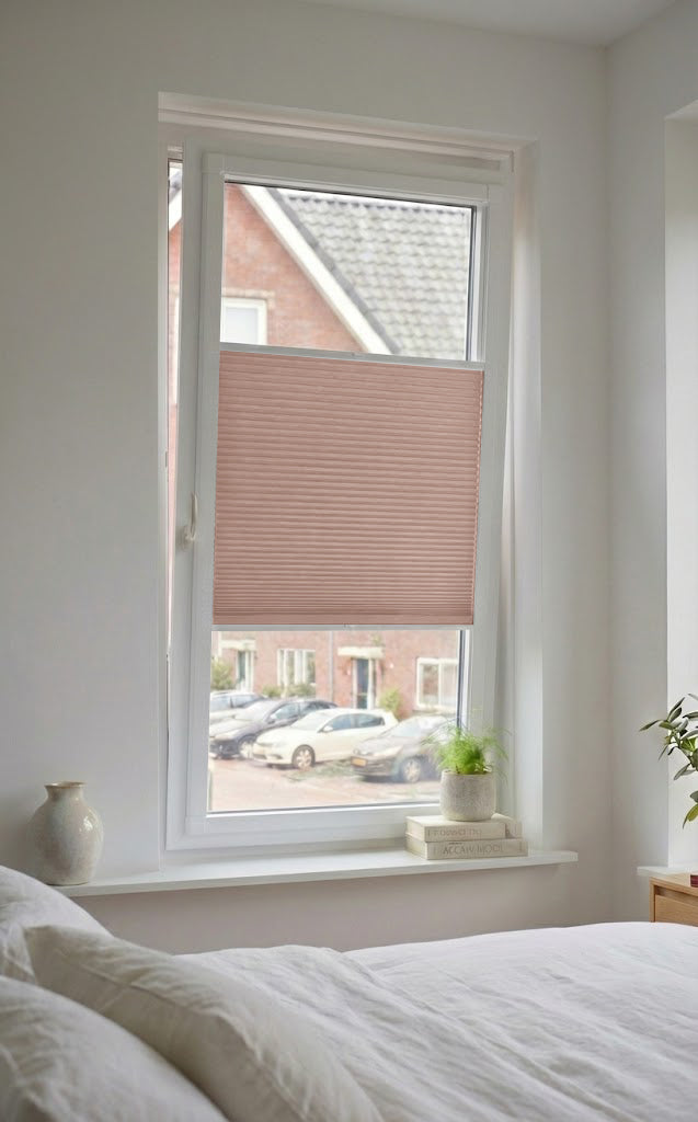 Easy click Plisségordijn verduisterend - Pure roze