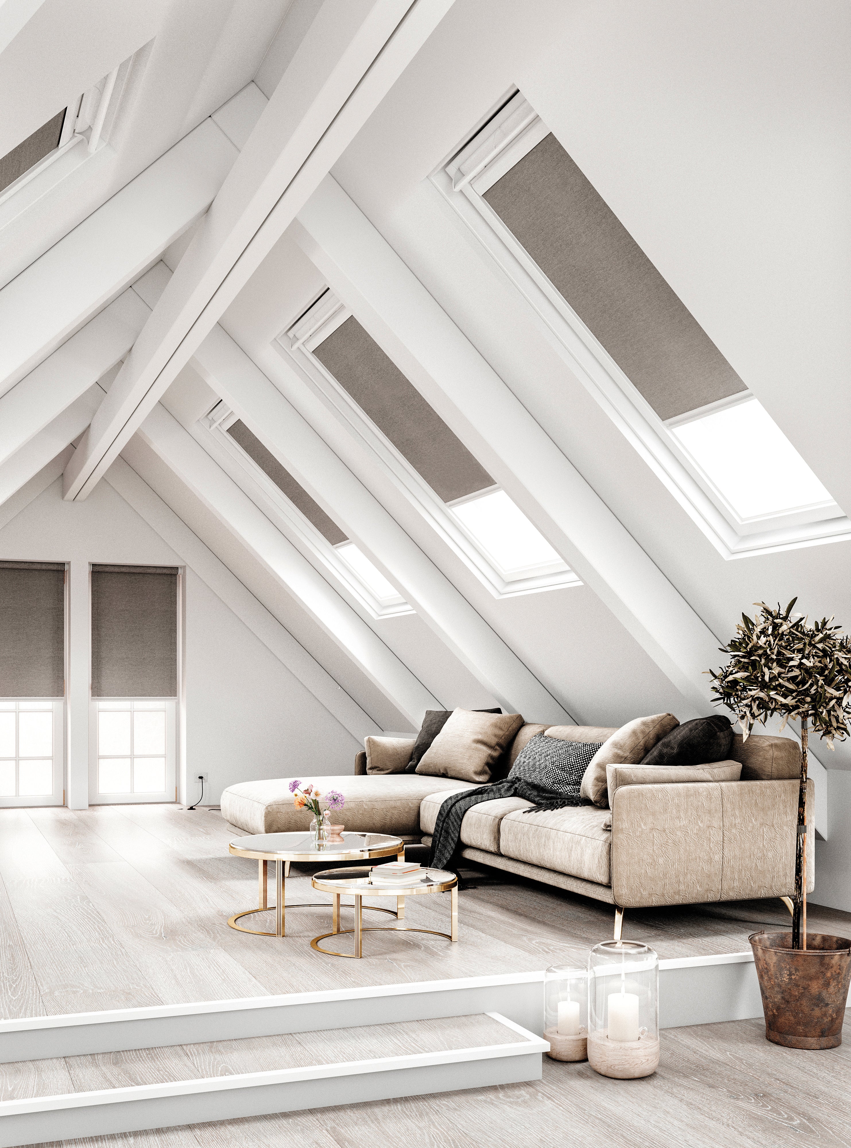 Rolgordijn verduisterend - Pure taupe