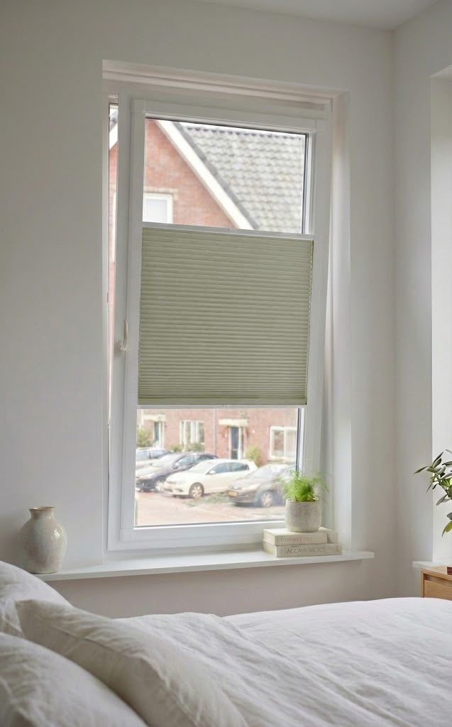 Easy Click Plisségordijn verduisterend - Spark crème