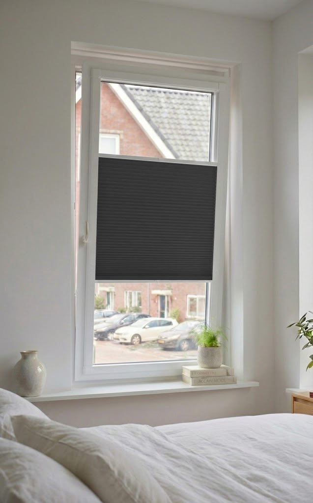 Easy Click Plisségordijn verduisterend - Spark zwart