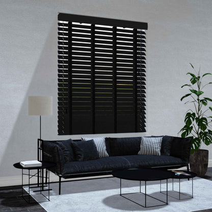 Paulownia houten jaloezie - Zwart