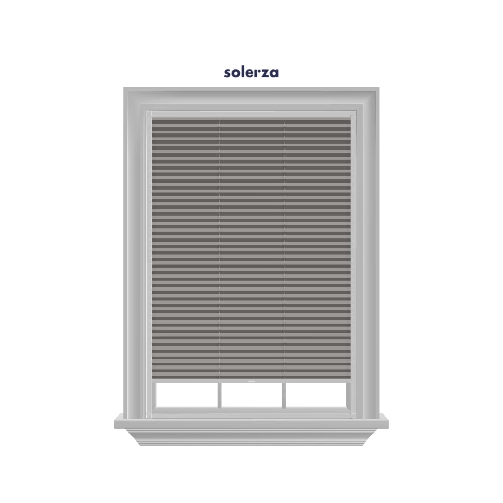 Easy Click Honingraat Plisségordijn lichtdoorlatend - Aqua donkergrijs