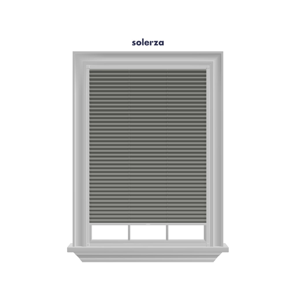 Plisségordijn standaard raam lichtdoorlatend - Prime donkergrijs