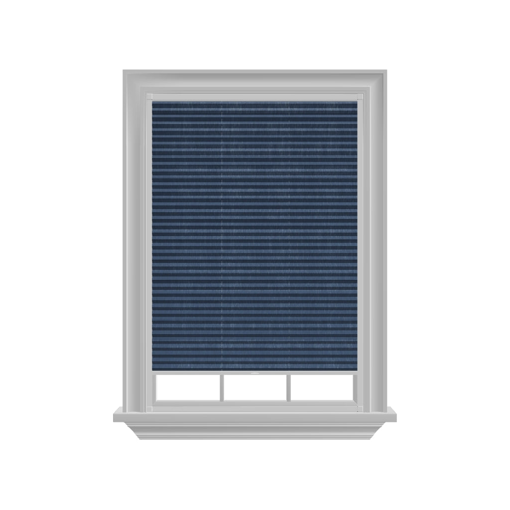 Easy click Honingraat Plisségordijn verduisterend - Pure blauw