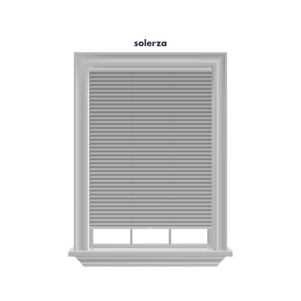 Honingraat Plisségordijn lichtdoorlatend - Style licht grijs