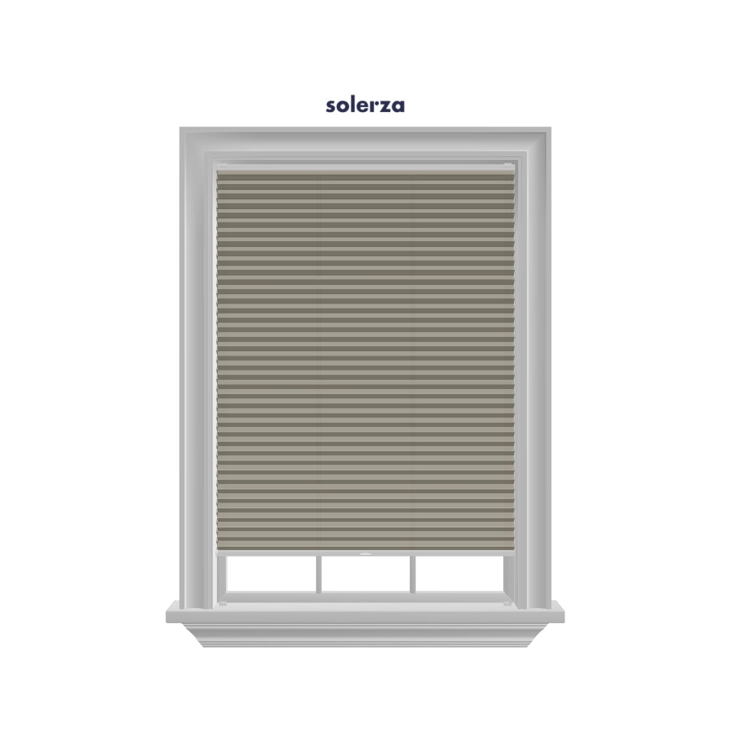 Honingraat Plisségordijn lichtdoorlatend - Aqua lichtbruin