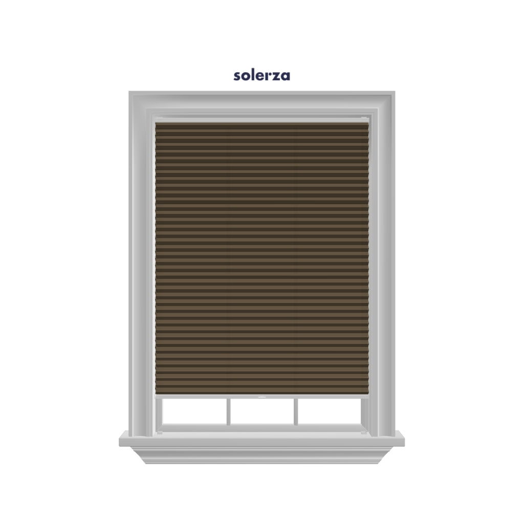 Honingraat Plisségordijn verduisterend - Spark bruin