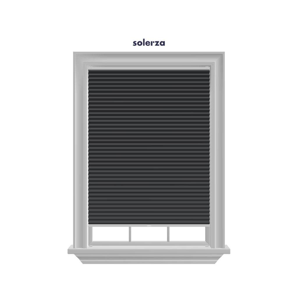 Honingraat Plisségordijn verduisterend - Pure antraciet