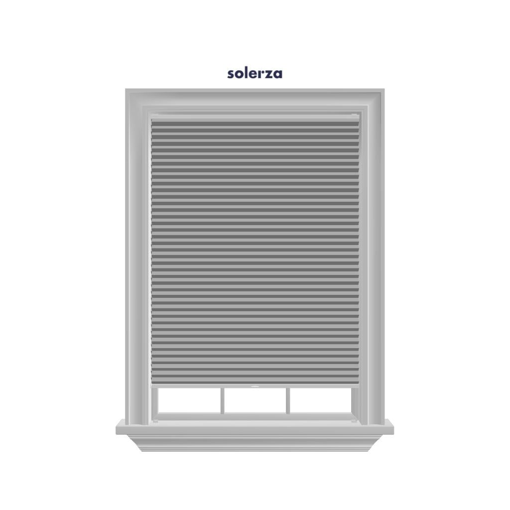 Honingraat Plisségordijn verduisterend - Pure lichtgrijs